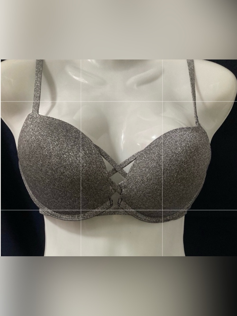 La Senza Silver Shimmer Push-Up Bra 32D